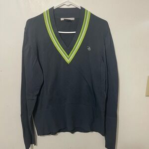 Nike Golf Disney Collab‎ Pullover Sweater V-Neck Striped Women's XL Blue